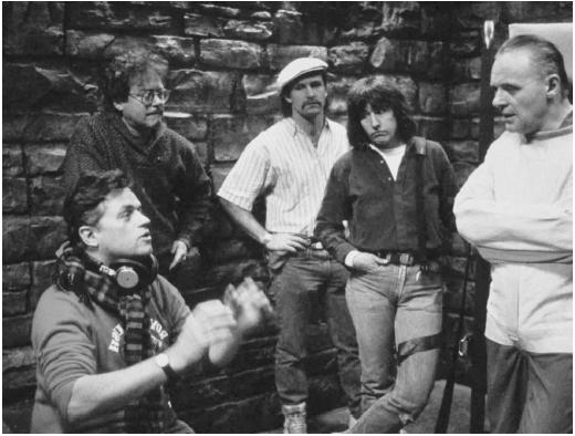 Jonathan Demme (left) directing The Silence of the Lambs