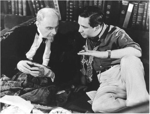 Mervyn LeRoy (right) on the set of Madame Curie