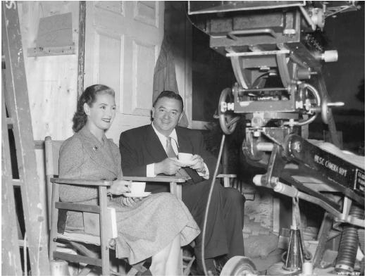 Jacques Tourneur and Patricia Roc on the set of Circle of Danger