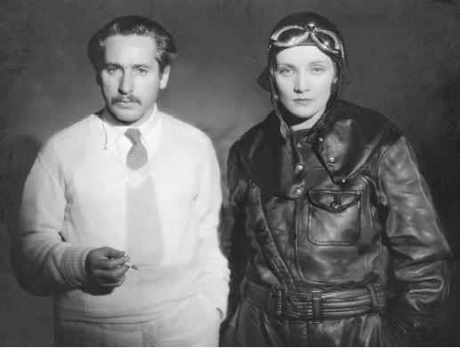 Josef von Sternberg and Marlene Dietrich on the set of Dishonored