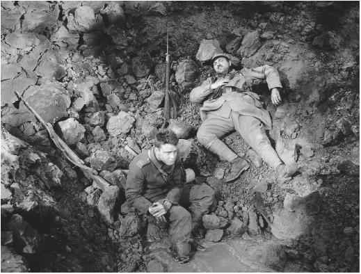 Lew Ayres (left) with Raymond Griffith in All Quiet on the Western Front