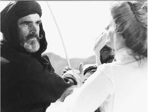 Candice Bergen with Sean Connery in The Wind and the Lion