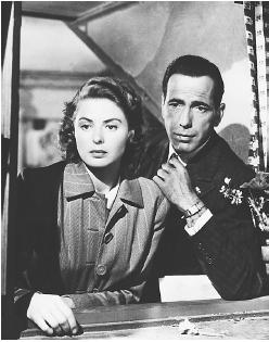 Ingrid Bergman with Humphrey Bogart in Casablanca