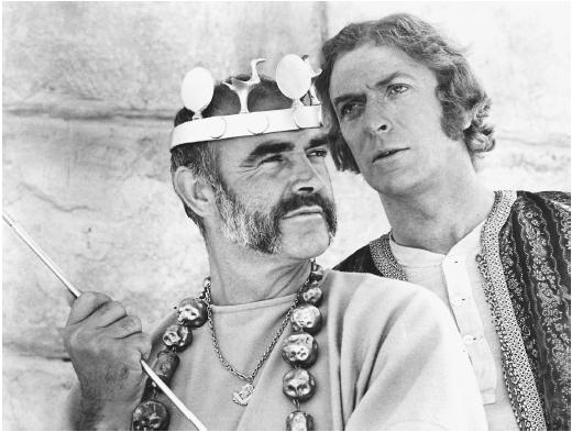 Sean Connery (left) with Michael Caine in The Man Who Would Be King