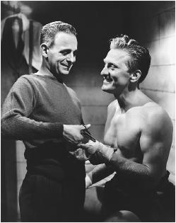 Kirk Douglas (right) with Paul Stewart in Champion