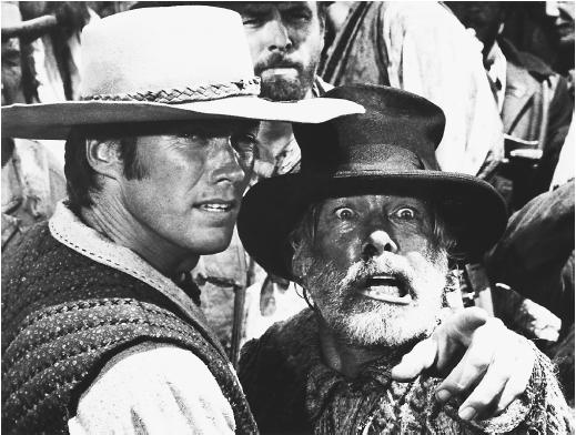 Lee Marvin (right) with Clint Eastwood in Paint Your Wagon