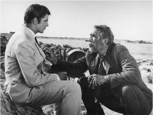 Anthony Quinn (right) with Alan Bates in Zorba the Greek